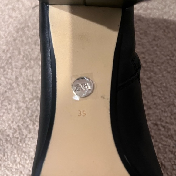 Zara leather ankle booties size 5 - Picture 3 of 10